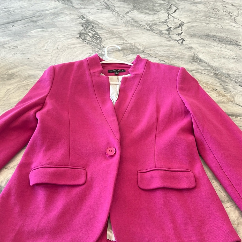 Gibson Notch Collar Knit Pink Blazer Size M